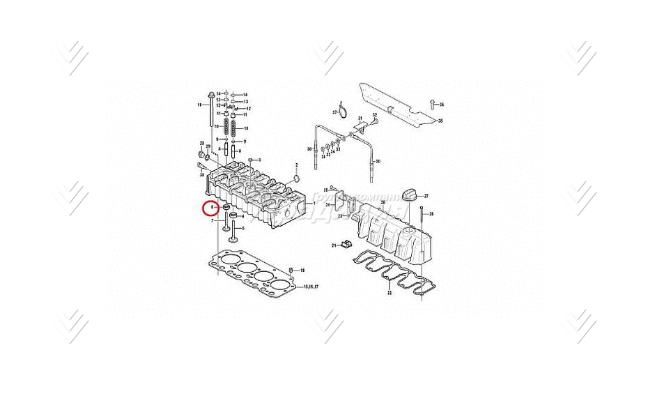 Седло выпускного клапана VOLVO VOE20845144 картинка