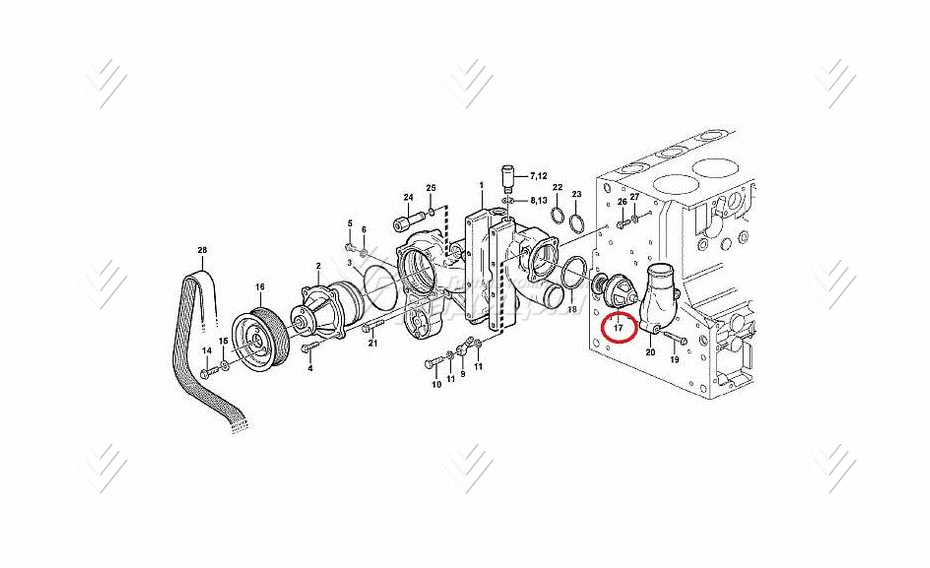 Термостат VOLVO VOE20450736 картинка