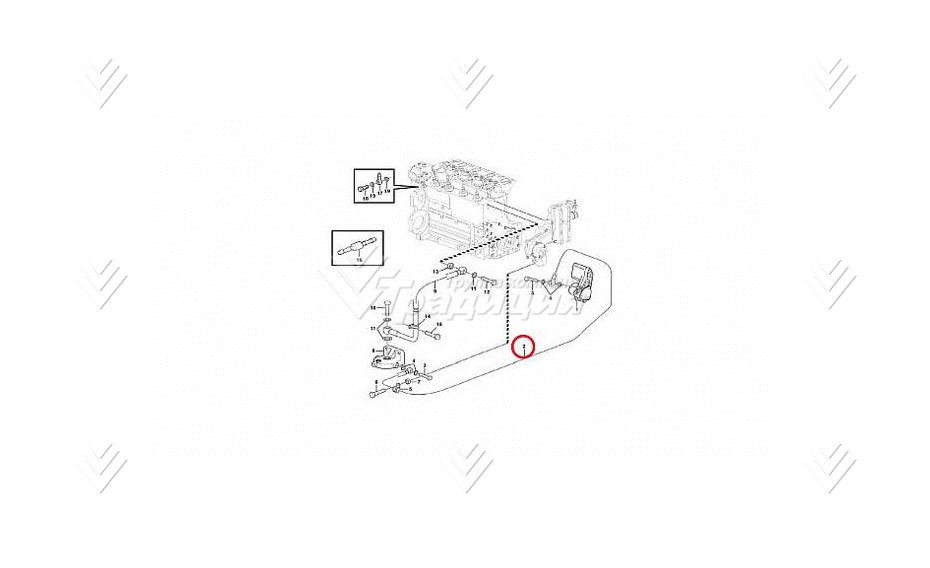 Трубка топливная (фильтр - насос топливный) VOLVO VOE21159475 картинка