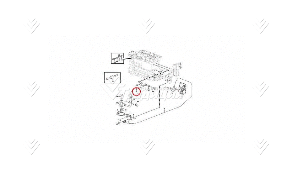 Трубка топливная (элемент насосный - фильтр) VOLVO VOE21159480 картинка