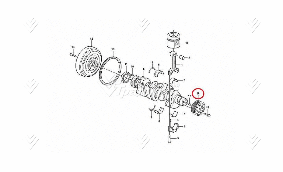 Шкив вала коленчатого VOLVO VOE24426216 картинка