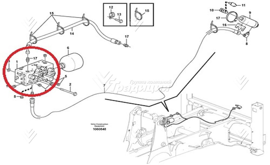 Блок клапанов гидроаккумулятора VOLVO VOE16206410 картинка