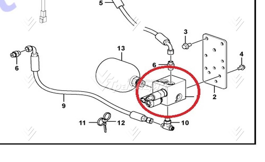 Блок клапанов гидроаккумулятора VOLVO VOE16225372 картинка
