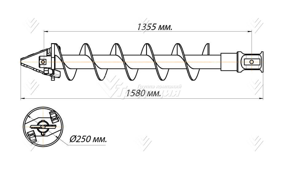 Шнекобур Impulse ШБЛА-S5 (кат.1-4) D-250 картинка 644088