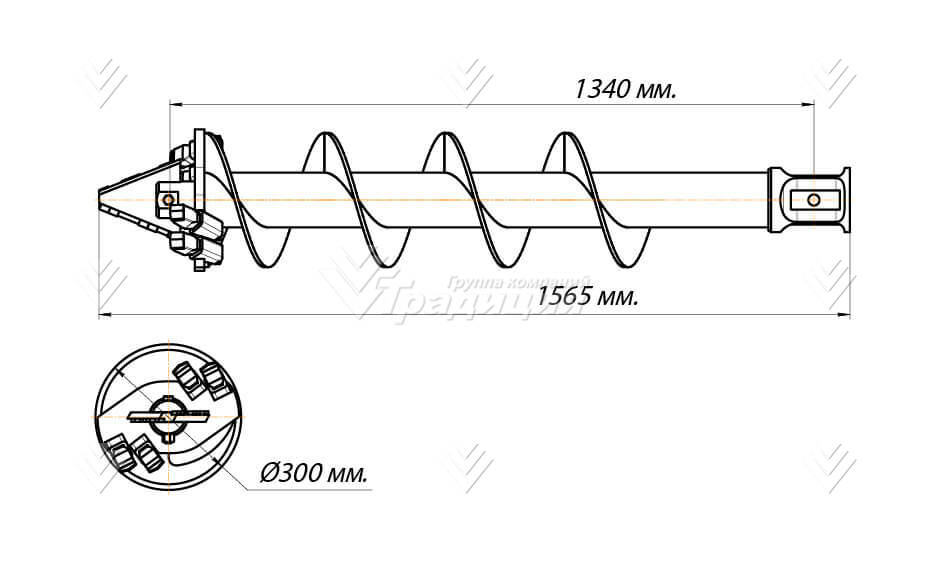 Шнекобур Impulse ШБЛА-S5 (кат.1-4) D-300 картинка 644087