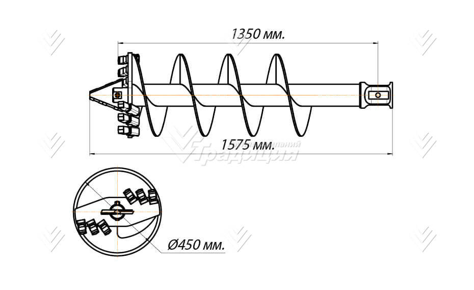 Шнекобур Impulse ШБЛА-S5 (кат.1-4) D-450 картинка 644084