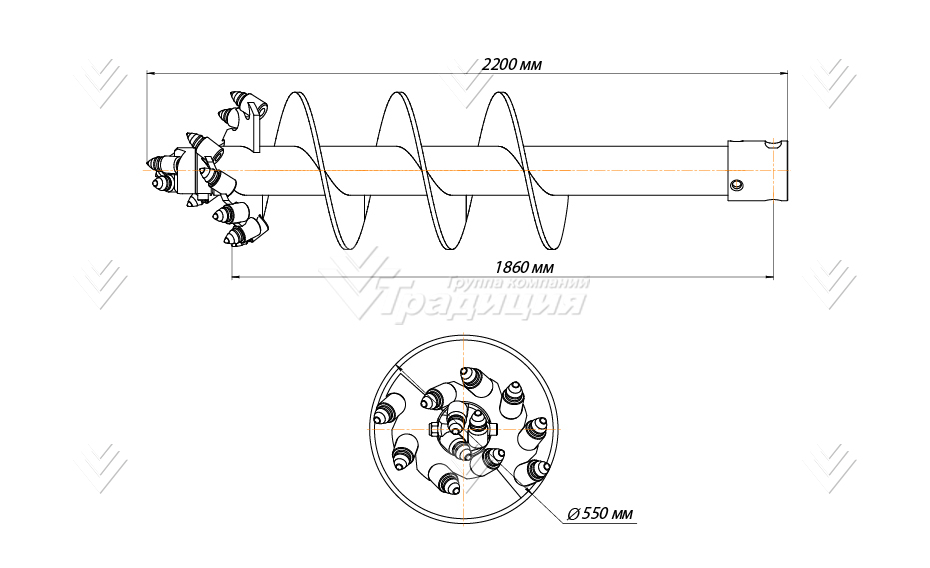 Шнекобур Impulse ШБКС-PR (кат.4-6) D-550 картинка 640361