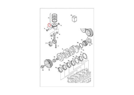 Поршень (00),+ 0,25 mm BOBCAT 7000687