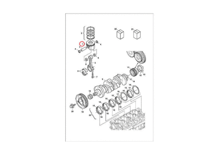 Поршень (10), стандарт BOBCAT 7022425