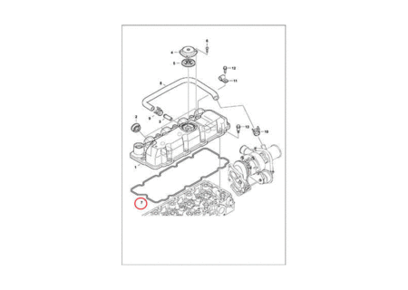 Прокладка крышки клапанов BOBCAT 7000673