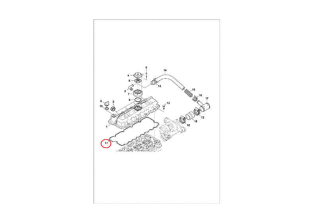 Прокладка крышки клапанов BOBCAT 7008409