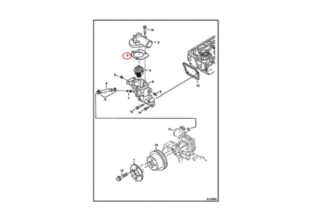 Прокладка крышки термостата BOBCAT 6685955