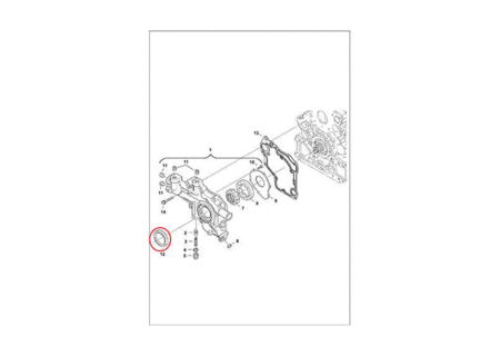 Сальник крышки передней BOBCAT 6680680