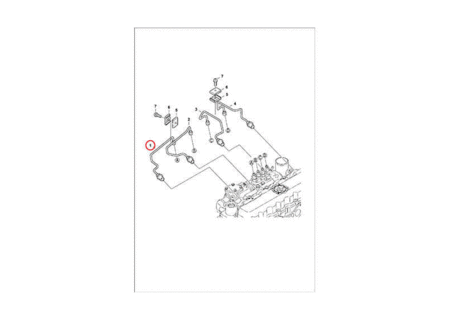 Трубка топливная высокого давления №1 BOBCAT 7008494