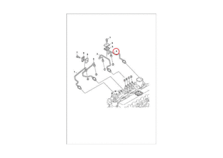 Трубка топливная высокого давления №4 BOBCAT 7008497