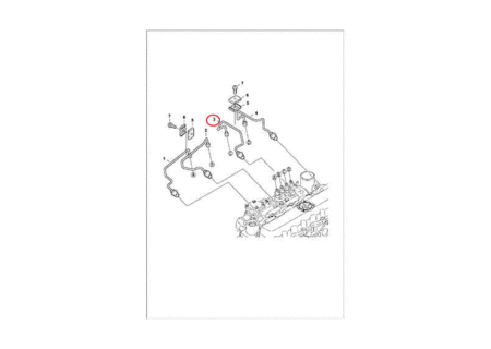 Трубка топливная высокого давления №3 BOBCAT 7008496