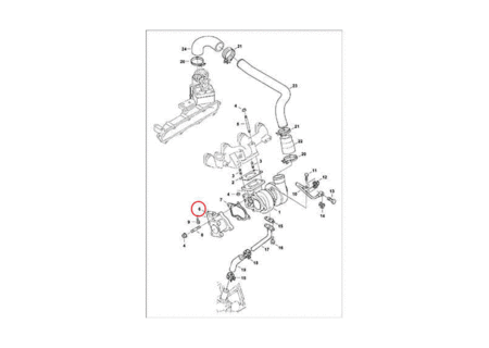 Фланец турбокомпрессора BOBCAT 6698525