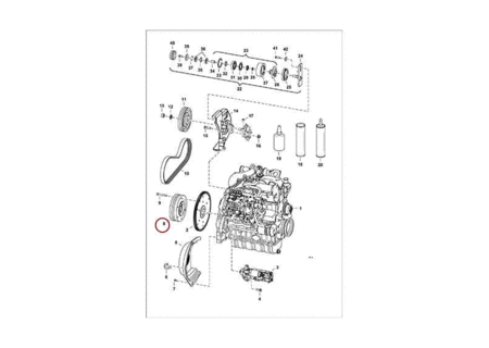 Шкив маховика BOBCAT 7130942