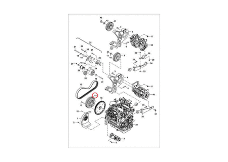 Шкив маховика BOBCAT 7141780