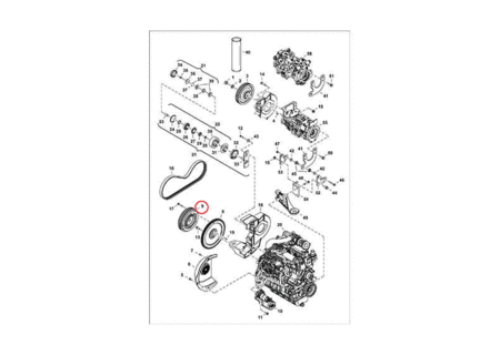 Шкив маховика BOBCAT 7229259