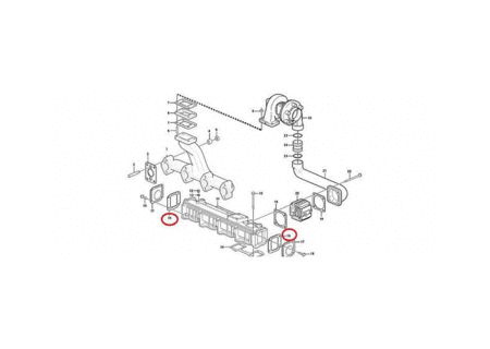 Прокладка впускного коллектора (торцевая) VOLVO VOE20405613