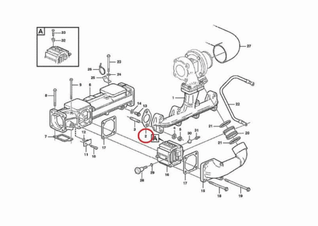 Прокладка выпускного коллектора VOLVO VOE20557208