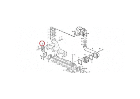 Прокладка выпускного коллектора VOLVO VOE20933261