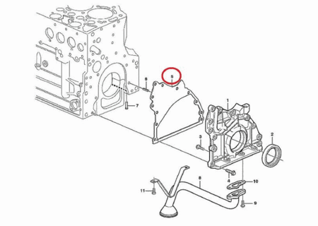 Прокладка крышки передней двигателя VOLVO VOE20537029