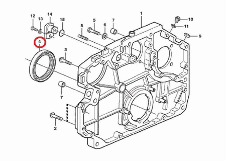 Сальник корпуса шестерен двигателя VOLVO VOE20412286