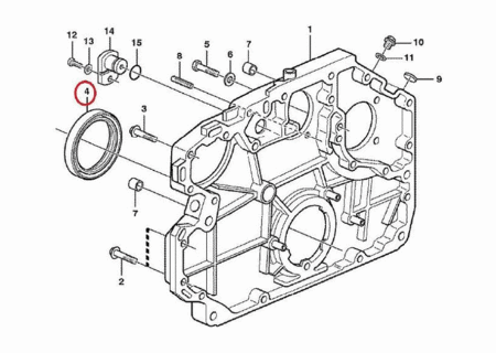 Сальник корпуса шестерен двигателя VOLVO VOE21486084