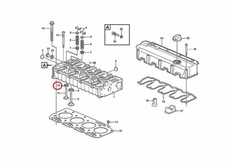 Седло выпускного клапана VOLVO VOE20459854