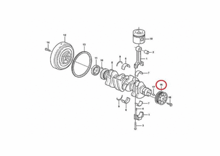 Шкив вала коленчатого VOLVO VOE24426216