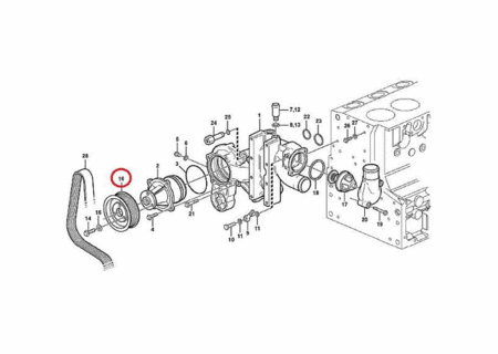 Шкив насоса водяного (под 3 болта) VOLVO VOE20459949