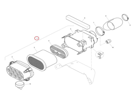 Корпус фильтра воздушного Terex T101184