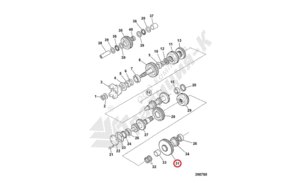 Шестерня 1-ой передачи JCB 459/M3501