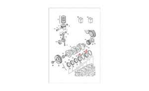 Полукольцо коленвала, std, низ BOBCAT 7008424