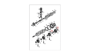 Полукольцо коленвала, +0,20 mm, верх Bobcat 6685494