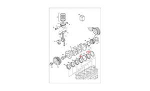 Полукольцо коленвала, std, низ BOBCAT 7315150