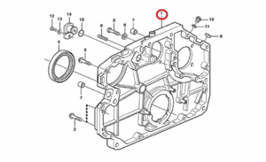 Корпус шестерен двигателя VOLVO VOE20555502