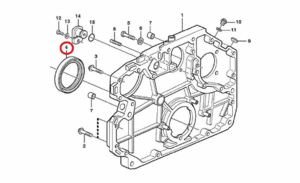 Сальник корпуса шестерен двигателя VOLVO VOE20412286